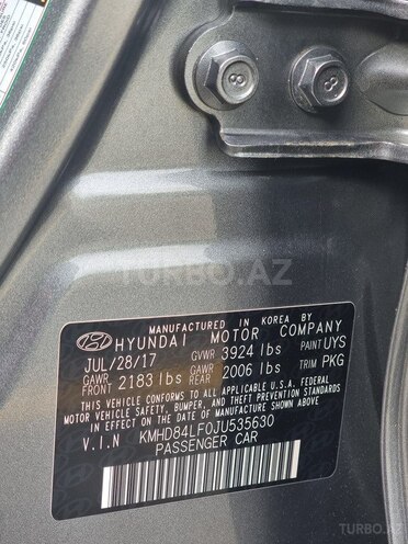 Hyundai Elantra 2017, 88,000 km - 2.0 l - Bakı