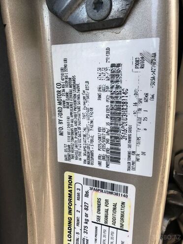 Ford Fusion (North America) 2017, 193,121 km - 2.0 л - Bakı