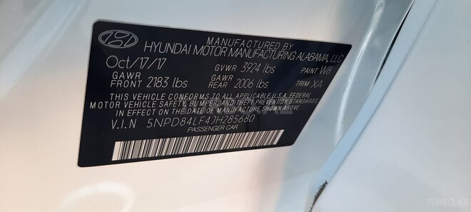 Hyundai Elantra 2017, 21,500 km - 2.0 l - Bakı
