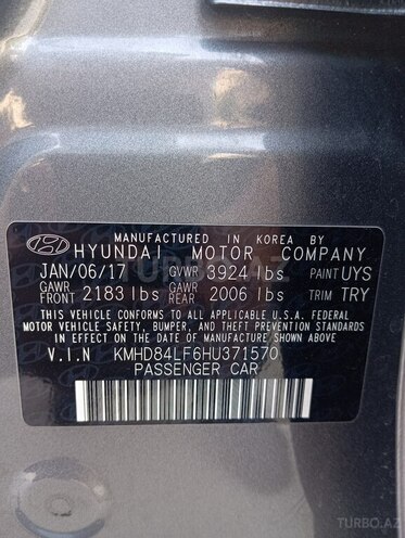 Hyundai Elantra 2017, 152,888 km - 2.0 л - Bakı