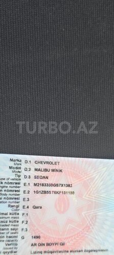 Chevrolet Malibu 2019, 127,000 km - 1.5 л - Bakı
