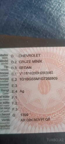 Chevrolet Cruze 2016, 185,000 km - 1.4 l - Bakı