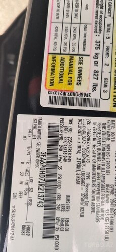 Ford Fusion (North America) 2018, 196,000 km - 1.5 l - Bakı