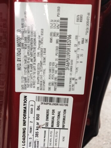 Ford Fusion (North America) 2013, 174,000 km - 2.0 л - Bakı