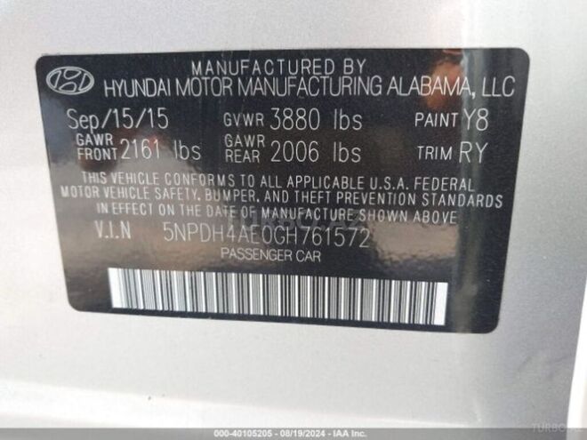 Hyundai Elantra 2015, 190,704 km - 1.8 л - Bakı