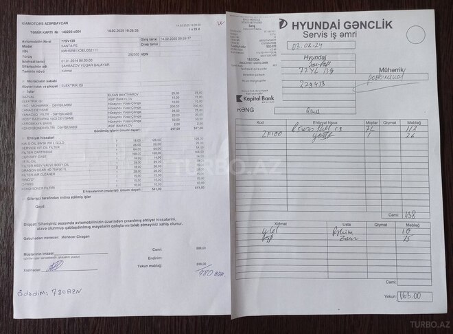 Hyundai Grand Santa Fe 2014, 297,000 km - 2.2 л - Bakı