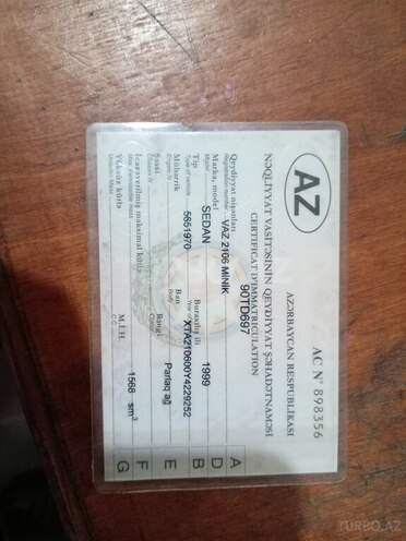LADA (VAZ) 2106 1999, 95,000 km - 1.6 l - Xaçmaz