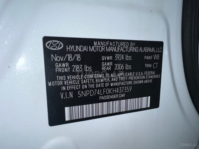 Hyundai Elantra 2018, 70,150 km - 2.0 л - Bakı