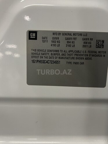 Chevrolet Cruze 2012, 234,000 km - 1.4 l - Gəncə