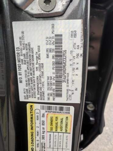 Ford Fusion (North America) 2015, 55,206 km - 1.5 l - Gəncə