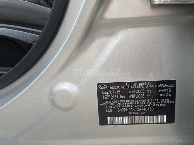 Hyundai Elantra 2015, 100,500 km - 1.8 л - Bakı