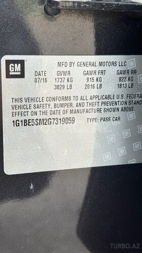 Chevrolet Cruze 2016, 296,000 km - 1.4 л - Bakı