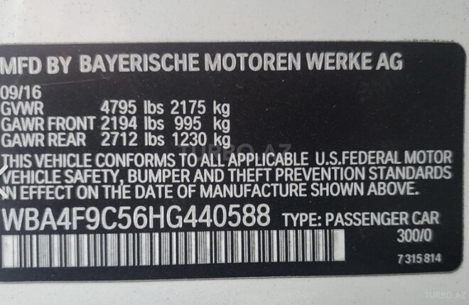BMW 430 2016, 162,000 km - 2.0 л - Bakı
