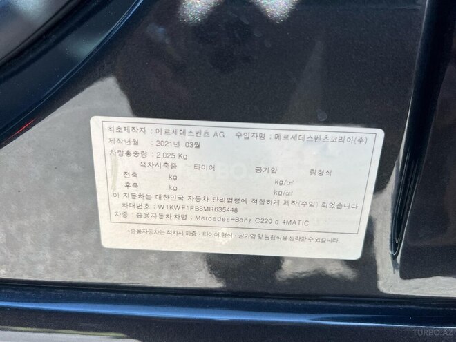 Mercedes C 220 d 4MATIC 2021, 62,000 km - 2.2 l - Bakı