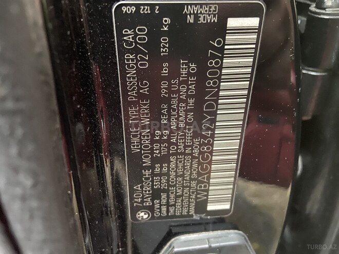 BMW 740 2000, 305,000 km - 4.0 l - Bakı