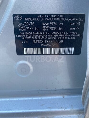 Hyundai Elantra 2017, 210,000 km - 2.0 l - Bakı