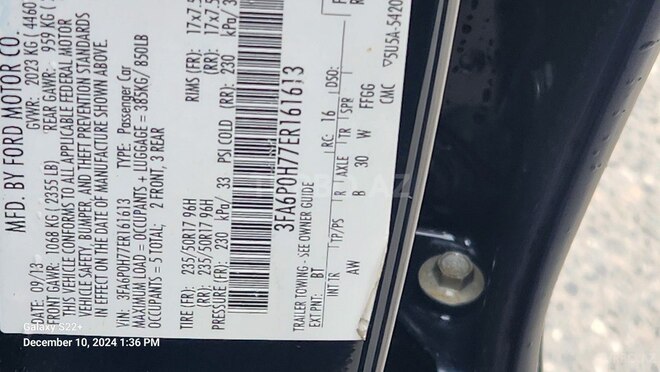 Ford Fusion (North America) 2013, 50,167 km - 2.5 l - Bakı