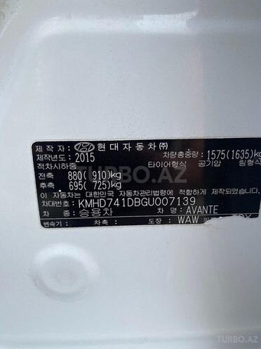 Hyundai Avante 2016, 122,535 km - 1.6 l - Bakı