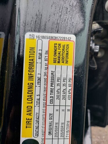 Chevrolet Cruze 2017, 165,788 km - 1.4 l - Tovuz