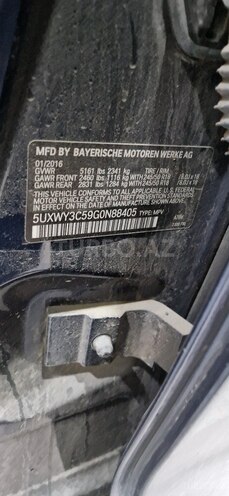 BMW X3 2016, 300,000 km - 2.0 l - Bakı