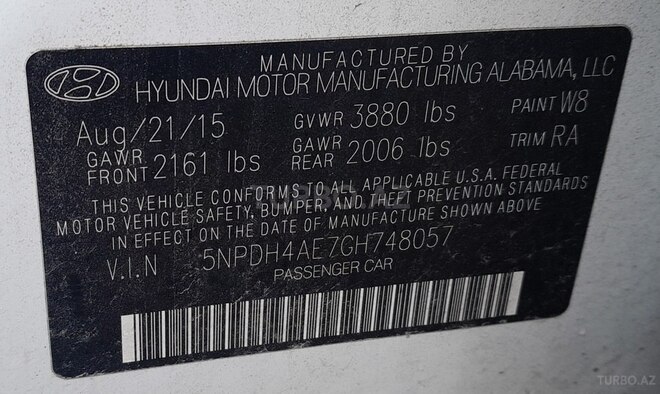 Hyundai Elantra 2015, 140,000 km - 1.8 л - Bakı