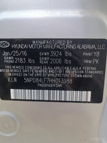 Hyundai Elantra 2016, 140,000 km - 2.0 l - Bakı