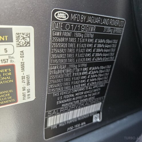 Land Rover Discovery 2019, 93,000 km - 3.0 л - Bakı