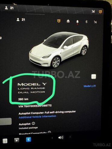 Tesla Model Y 2024, 280 km - 0.0 l - Bakı