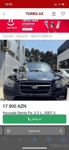 Hyundai Santa Fe 2007, 31,000 km - 2.2 l - Bakı