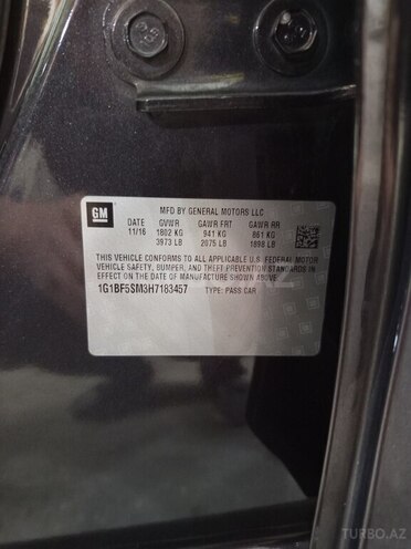 Chevrolet Cruze 2016, 61,000 km - 1.4 l - Bakı