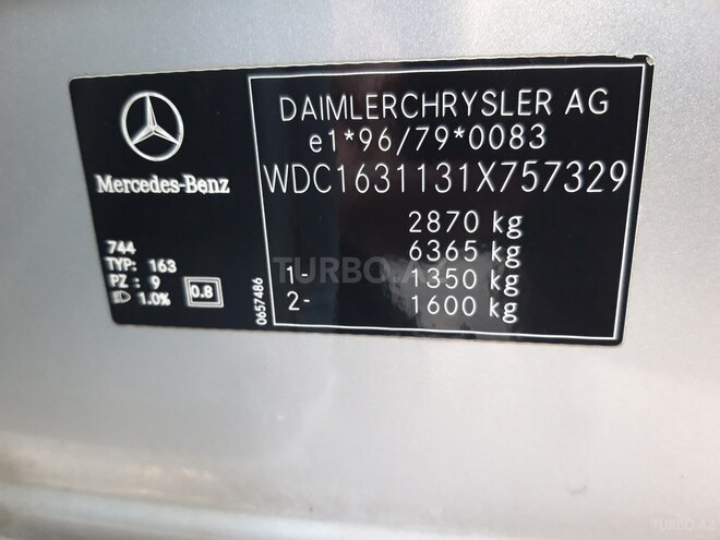 Mercedes ML 270 2001, 318,307 km - 2.7 l - Sumqayıt