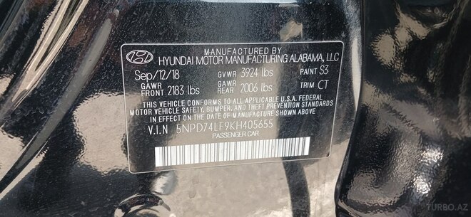 Hyundai Elantra 2019, 100,700 km - 2.0 л - Bakı