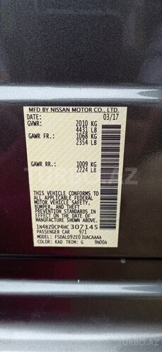 Nissan Leaf 2017, 42,000 km - 0.0 l - Bakı