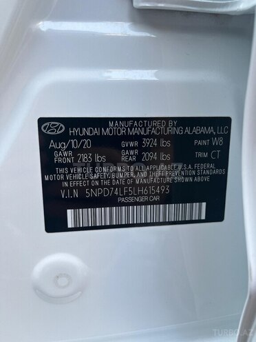 Hyundai Elantra 2020, 109,000 km - 2.0 l - Bakı