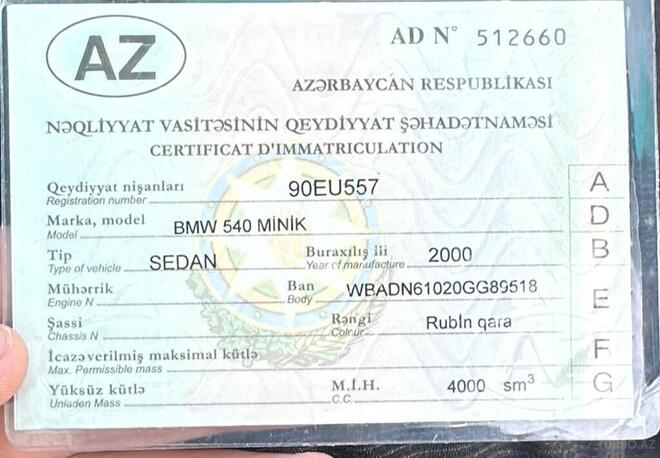 BMW 540 2000, 295,000 km - 4.4 l - Bakı