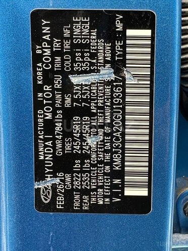 Hyundai Tucson 2016, 191,512 km - 1.6 l - Bakı