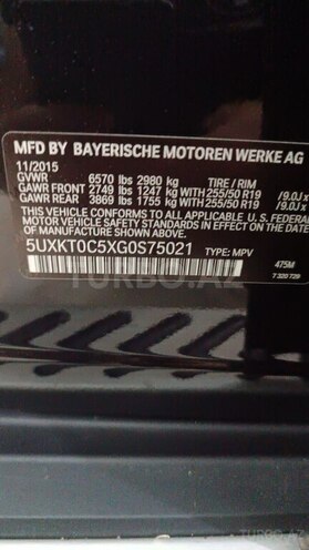 BMW X5 2015, 123,000 km - 2.0 l - Bakı