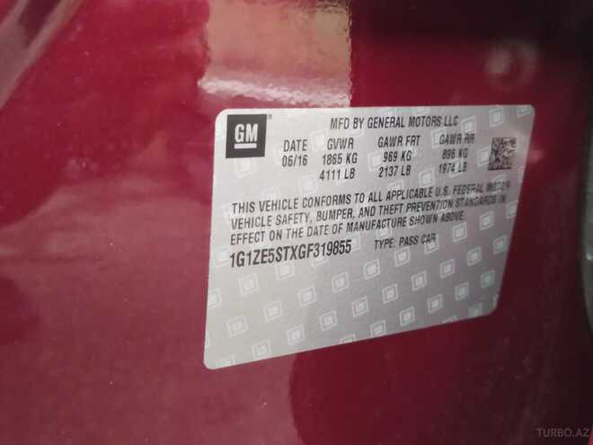 Chevrolet Malibu 2016, 138,552 km - 1.5 l - Qazax
