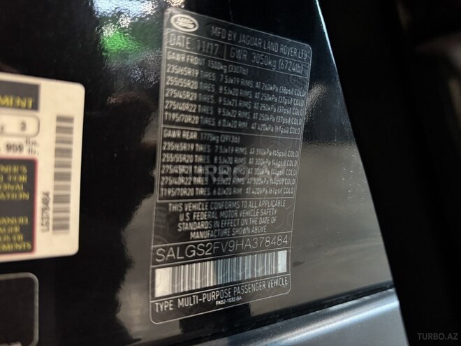 Land Rover Range Rover 2017, 173,000 km - 3.0 l - Bakı