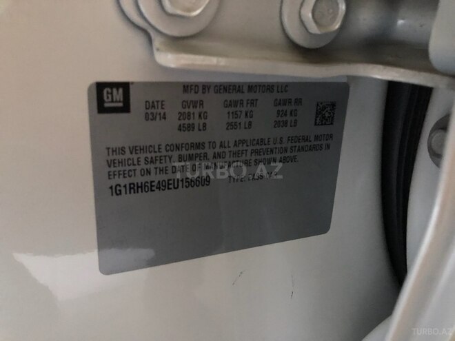 Chevrolet Volt 2014, 197,300 km - 1.4 l - Bakı