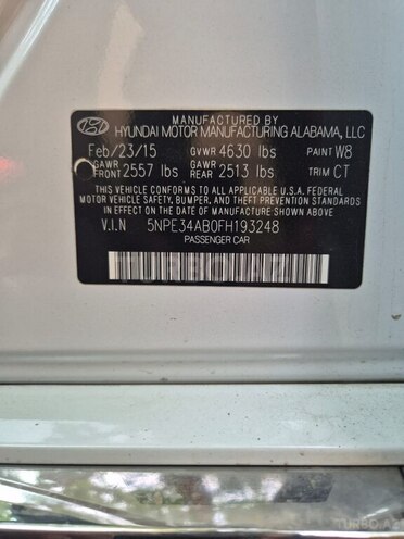 Hyundai Sonata 2015, 156,106 km - 2.0 l - Bakı