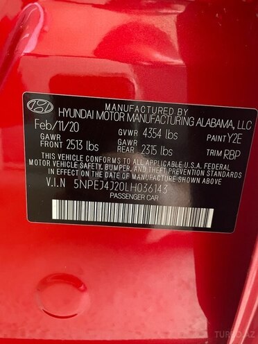 Hyundai Sonata 2020, 38,000 km - 1.6 l - Bakı