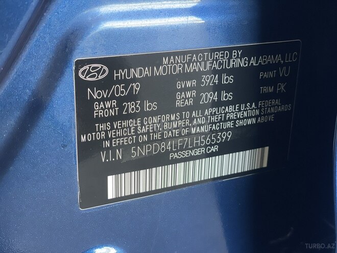 Hyundai Elantra 2019, 128,908 km - 2.0 l - Bakı