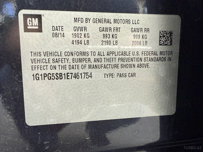 Chevrolet Cruze 2014, 170,590 km - 1.4 l - Sumqayıt