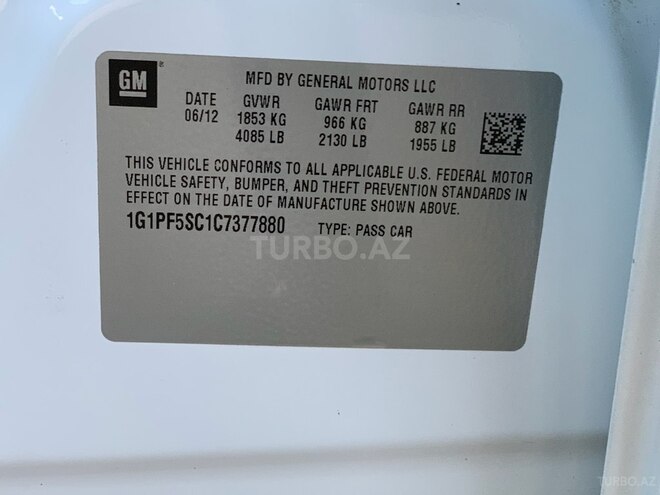 Chevrolet Cruze 2012, 178,632 km - 1.4 л - Gəncə