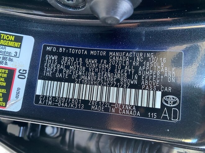 Toyota Corolla 2016, 124,000 km - 1.8 l - Bakı