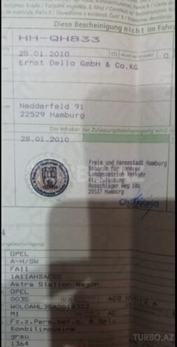 Opel Astra 2010, 296,000 km - 1.4 л - Bakı