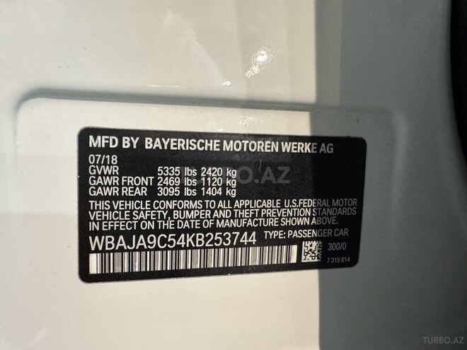 BMW 530e 2018, 154,000 km - 2.0 l - Bakı