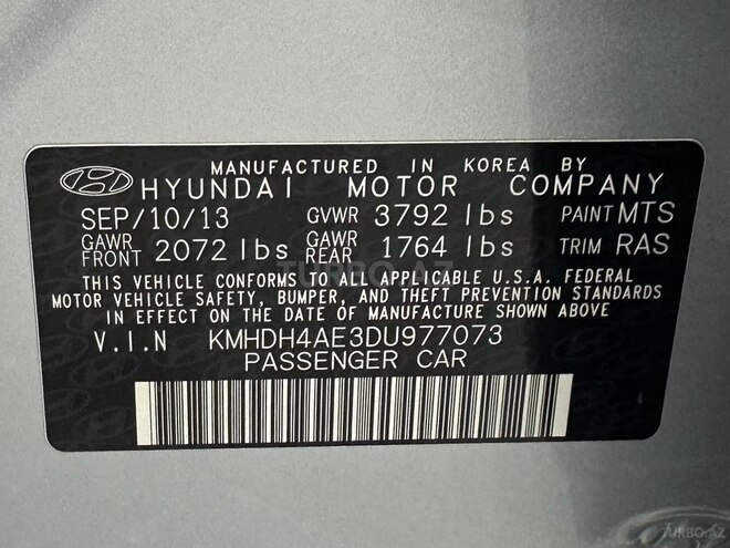 Hyundai Elantra 2013, 220,752 km - 1.8 l - Bakı