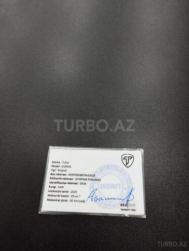 Tufan CUB50 S 2024, 11 km - 0.1 l - Bakı